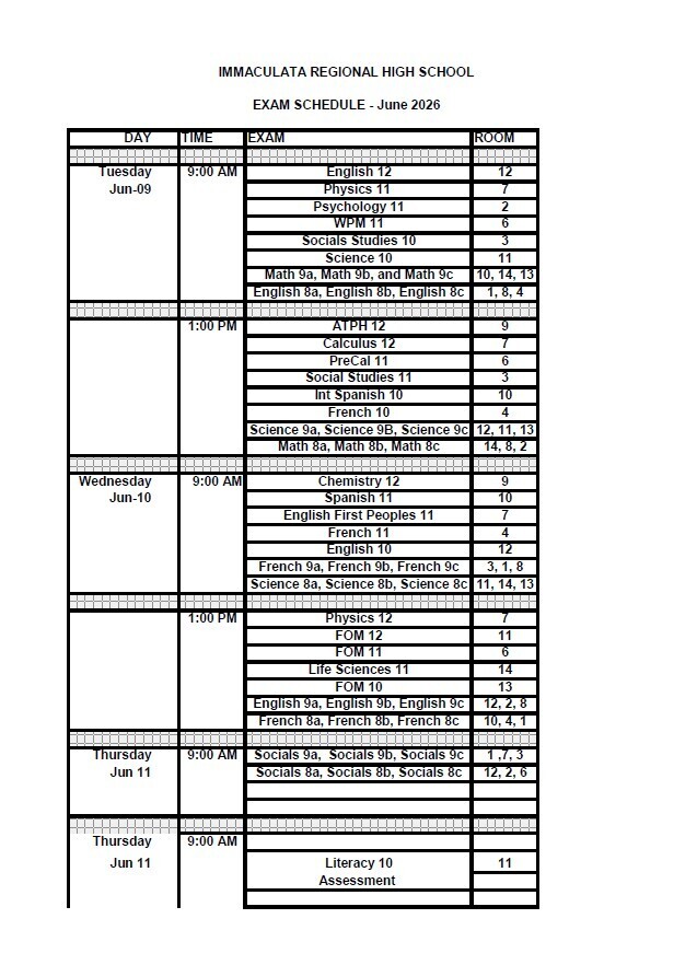 exam sched1/2