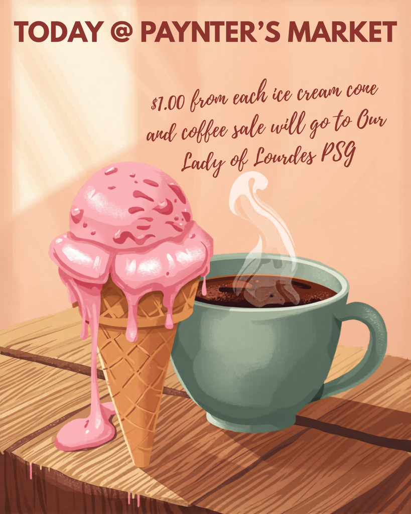 ice cream and coffee fundraiser