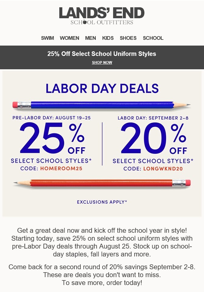 lands end deals