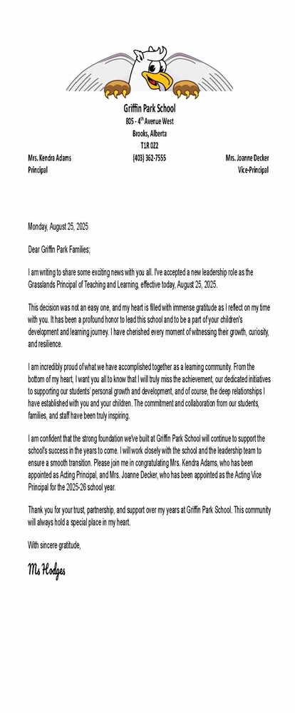 Parent Letter