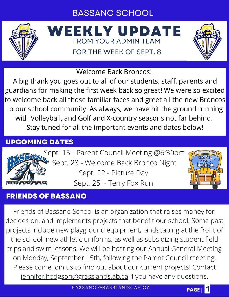 Weekly Update - Sept 8