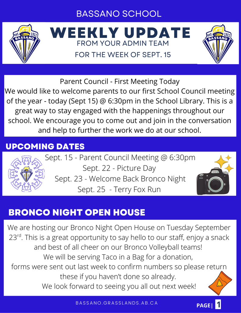 Weekly Update - Sept 15