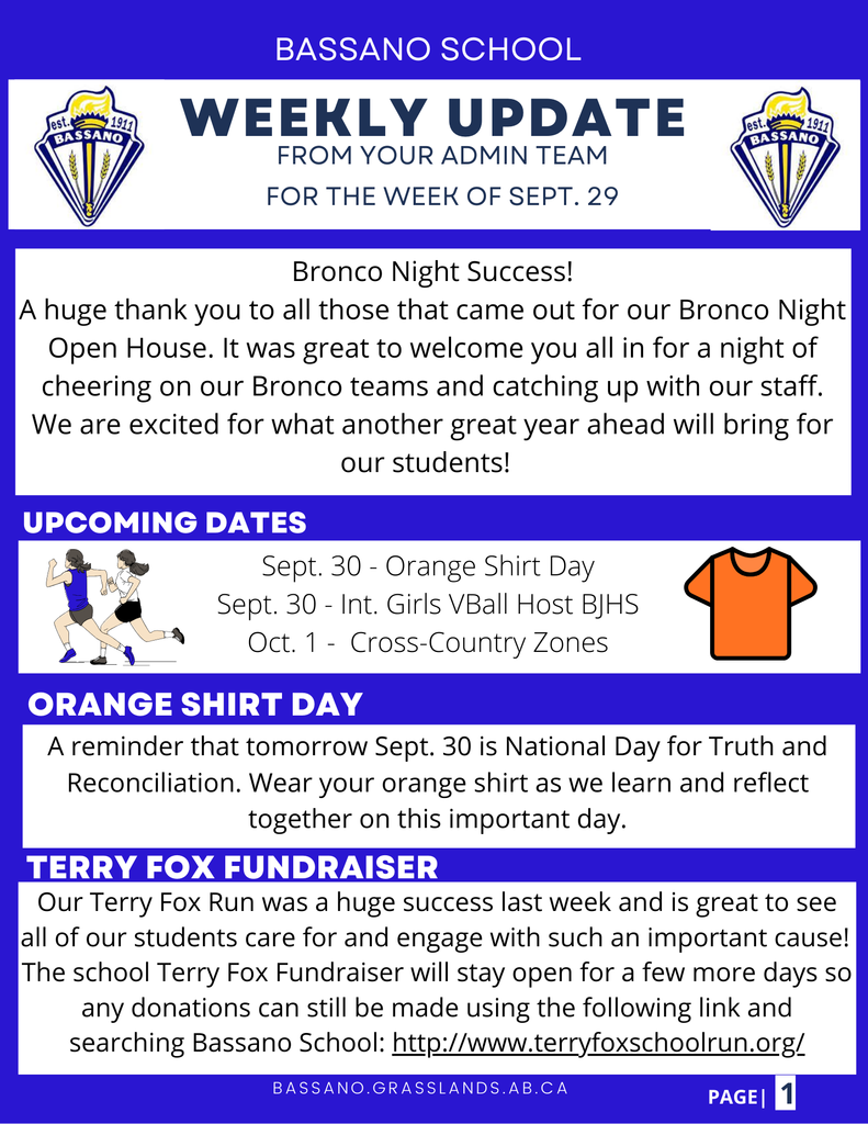Weekly Update for September 29
