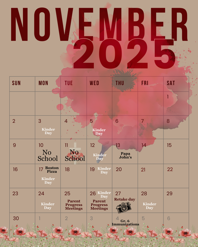 Novembers Calendar of events.