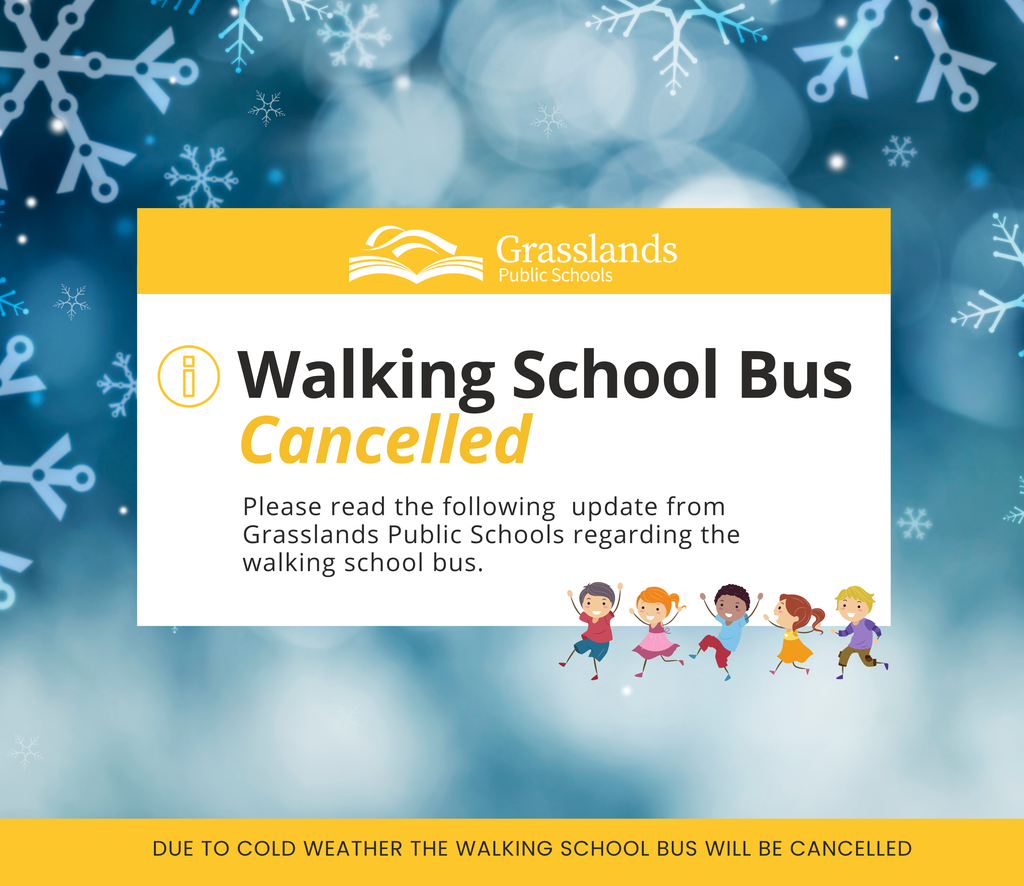 Walking School Bus Cancelled Graphic