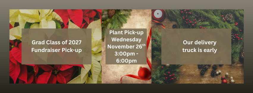 Plant pick-up tomorrow.