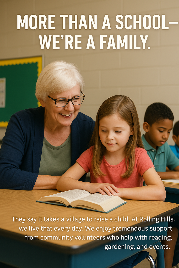 A volunteer reading with a student at a desk.