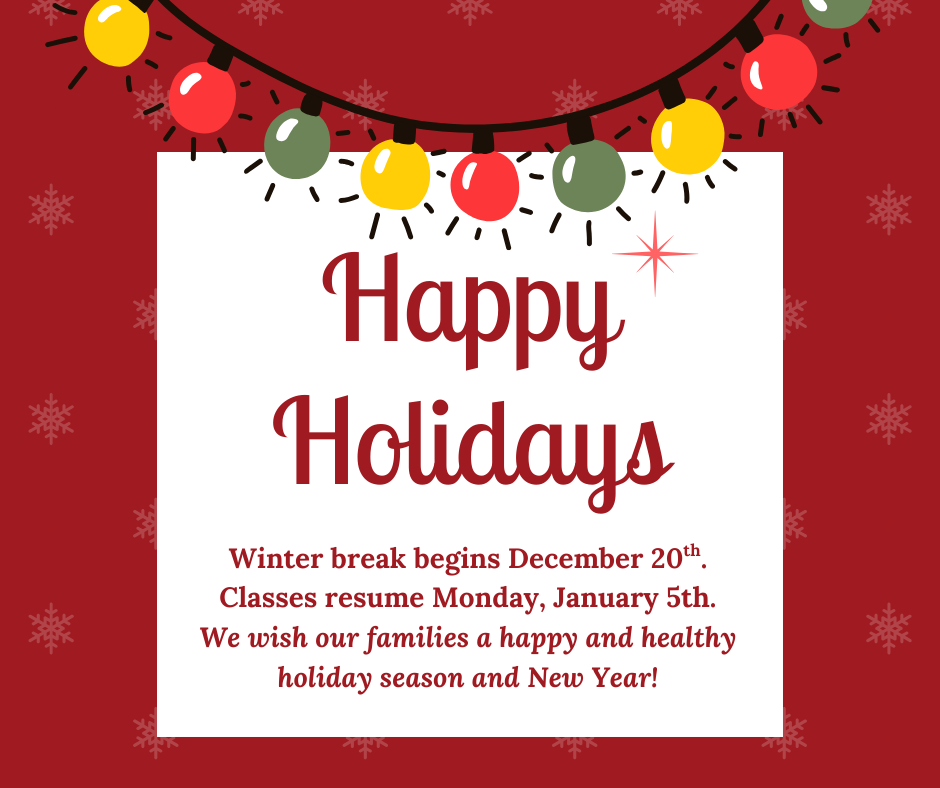 Happy Holidays with Christmas lights