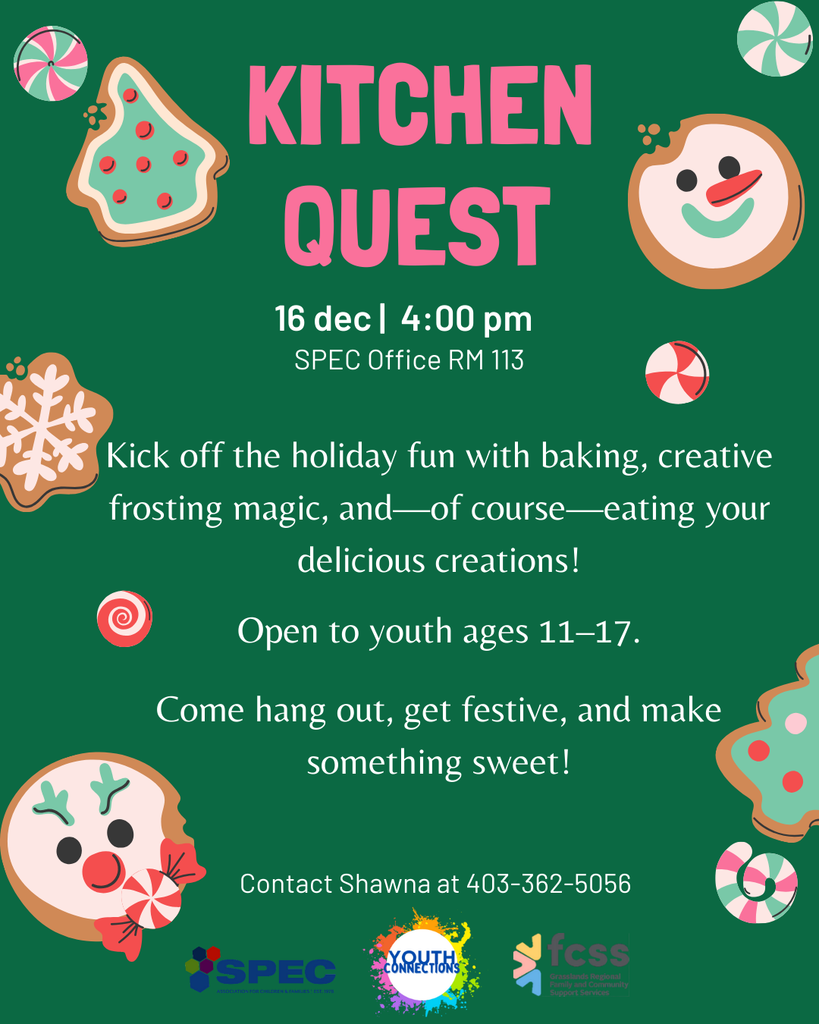 Youth Connections' Kitchen Quest program, taking place next week. This program is designed for students aged 11 to 17 who wish to enhance their cooking skills.
