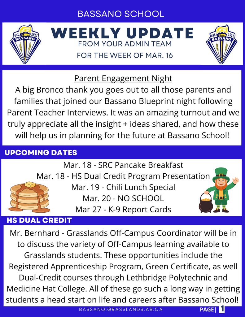 Weekly Admin Update - March 16