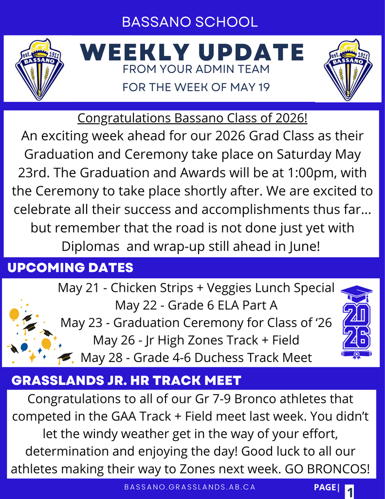 Weekly Update  - Week of May 19