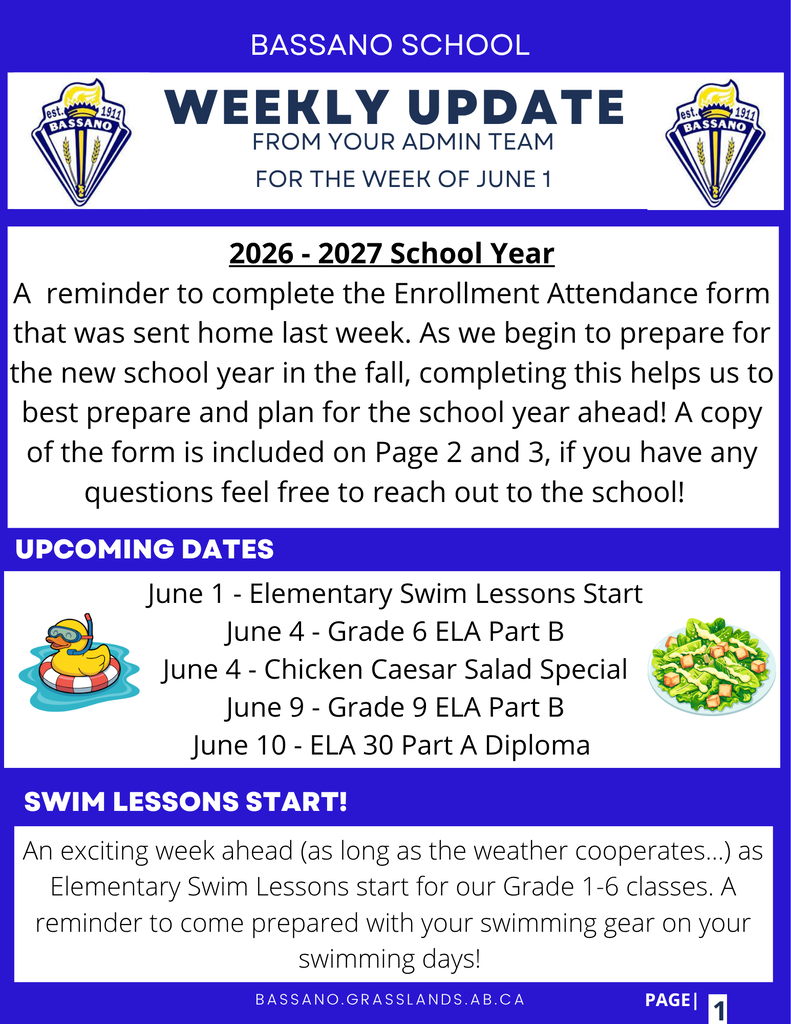 Weekly Update - June 1 