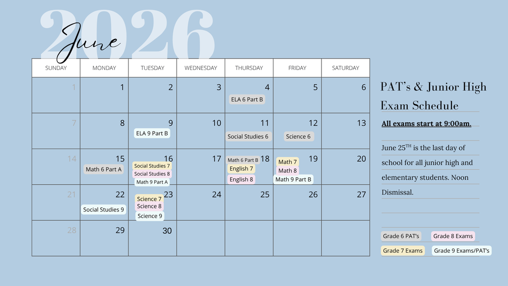 Exam Schedule