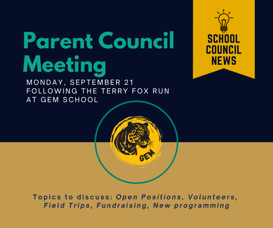 Sept 21, 2026 Parent Council Meeting