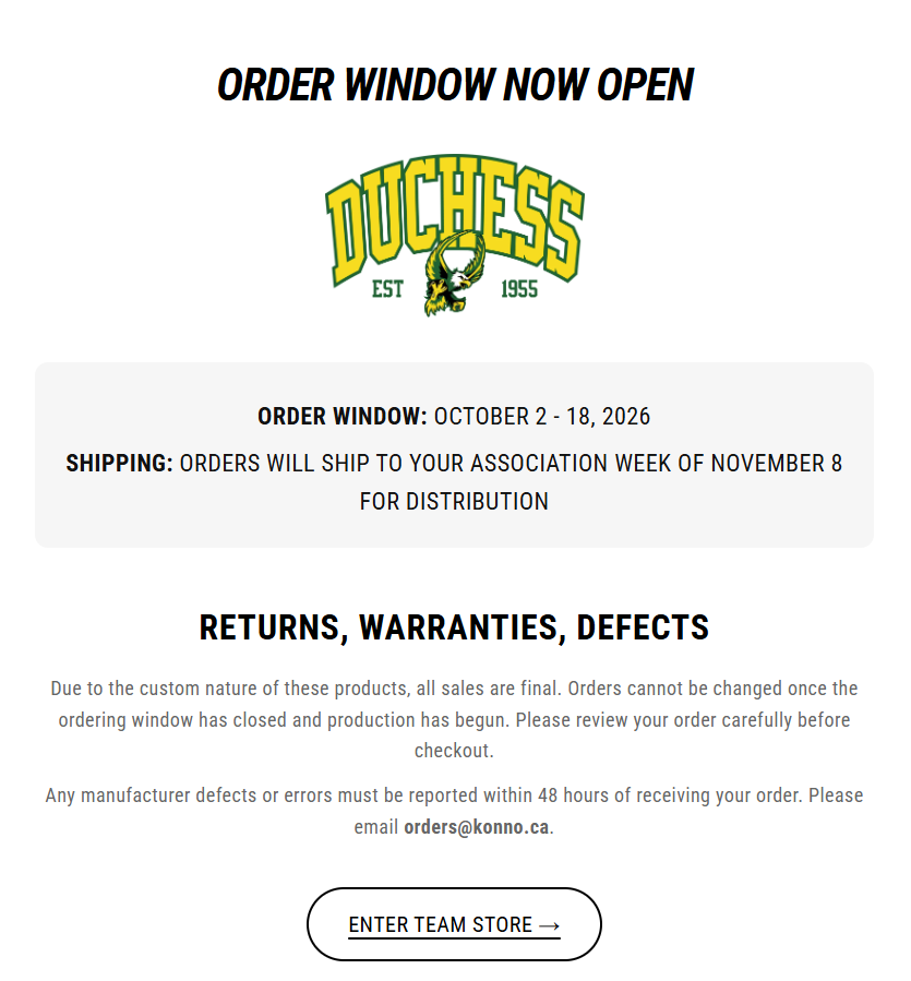 Clothing Order 