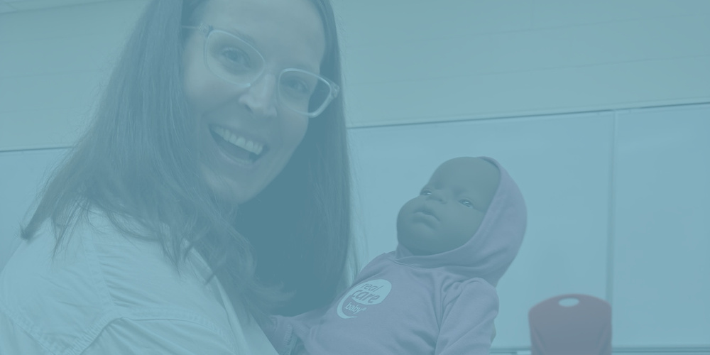 lkdsb staff holding realcare training baby