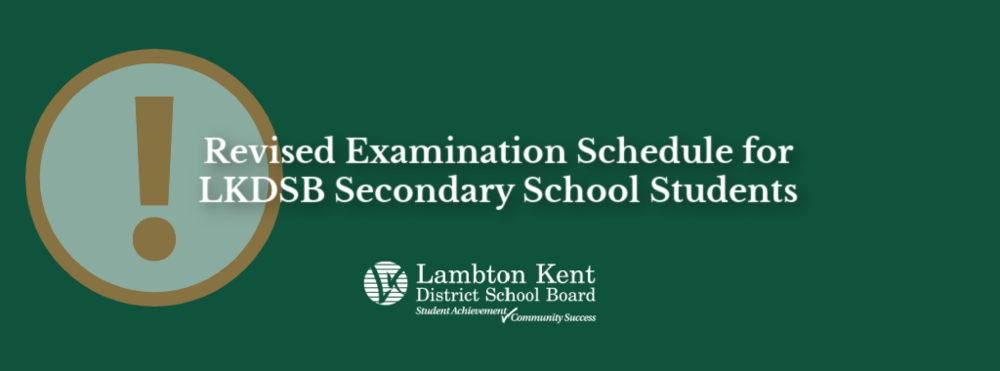 Revised Exam Schedule 