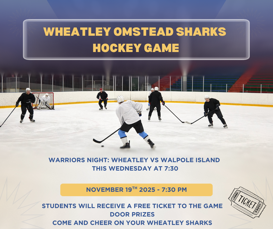 Invitation to Wheatley Sharks Game