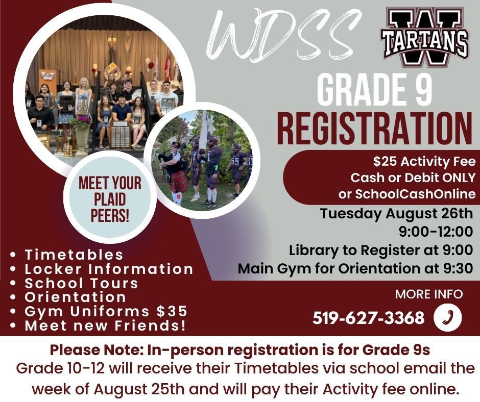 Grade 9 Registration