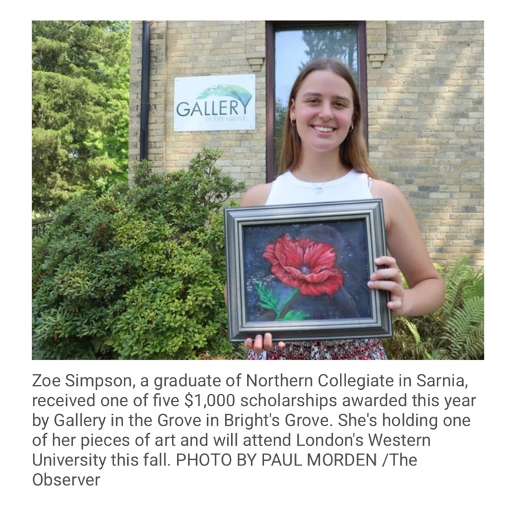 student with art