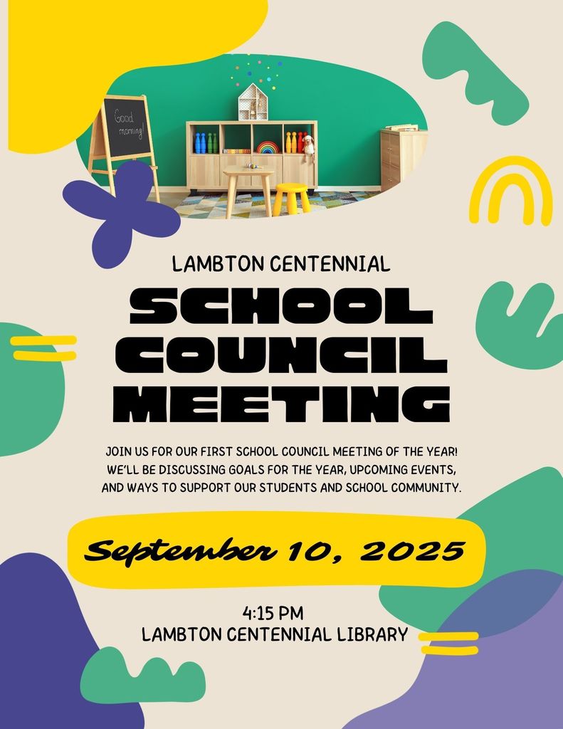 Join us for the first School Council Meeting of the Year on Wednesday September 10th at 4:15 in the school library. All parents and guardians are welcome to attend. Hope to see you there.