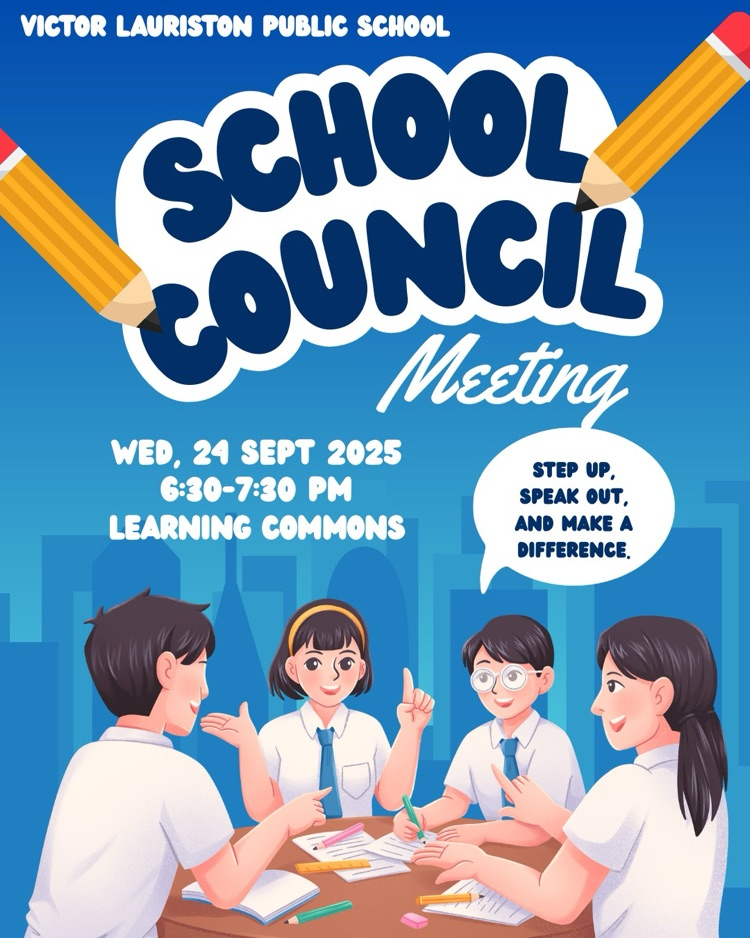 poster advertising school council meeting