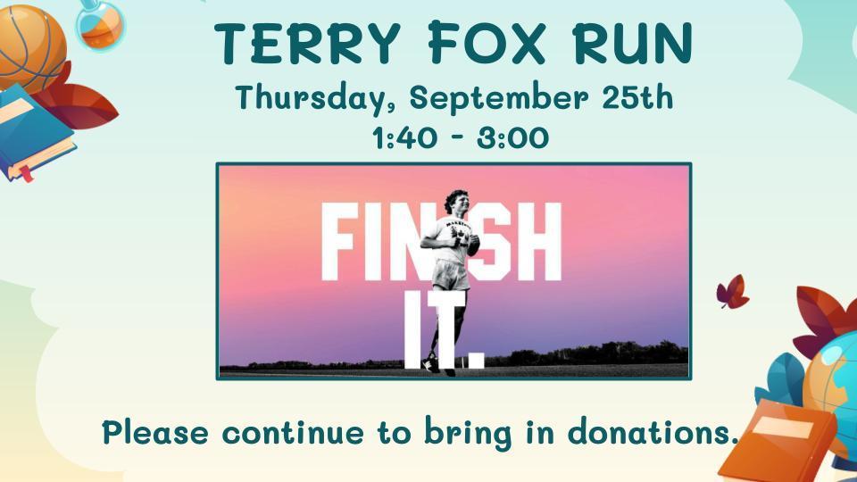 Terry Fox Run This Thursday