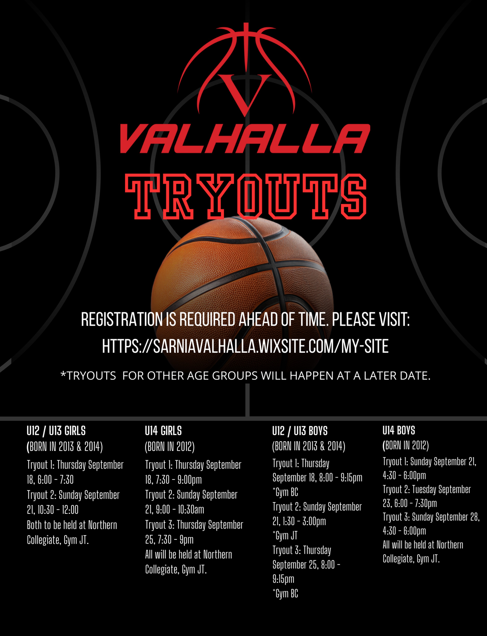 Basketball Tryout Information