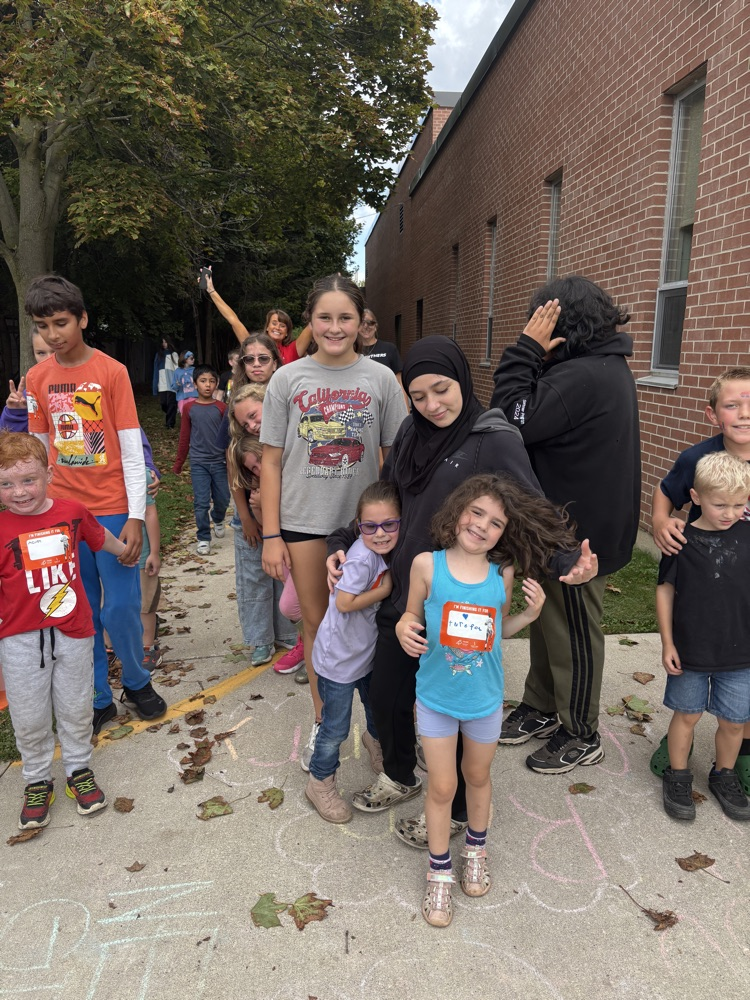 Children participating in Terry Fox run