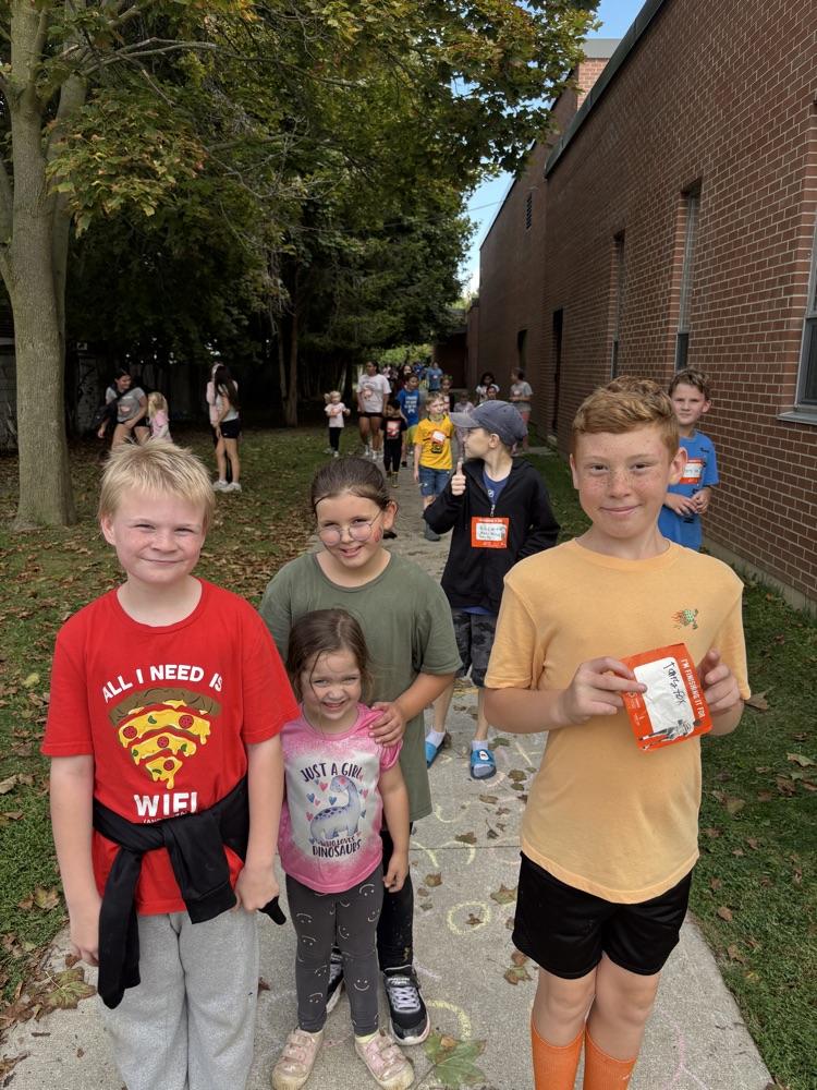 Children participating in Terry Fox run