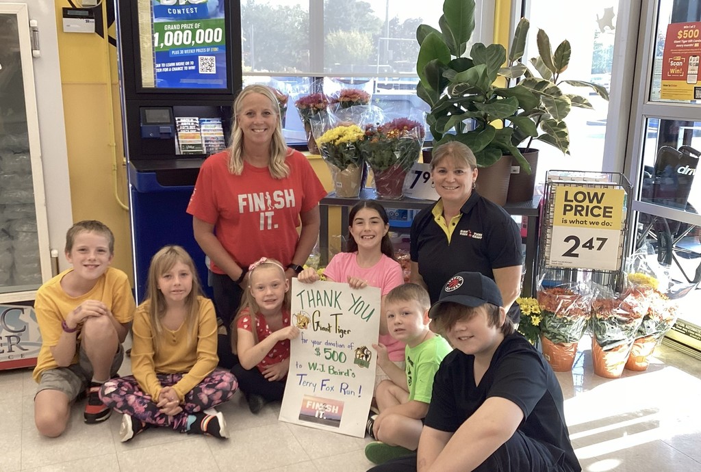 A great big thank you to Giant Tiger!!