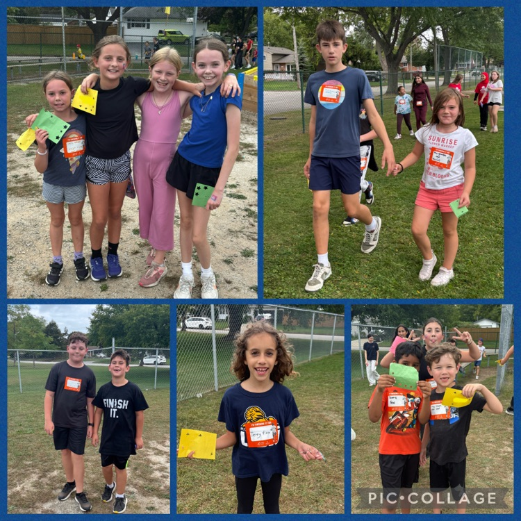 collage of students Participating in Terry fox run 