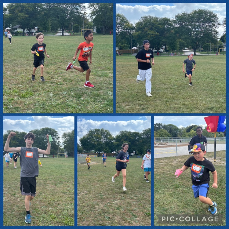 collage of students Participating in Terry fox run 