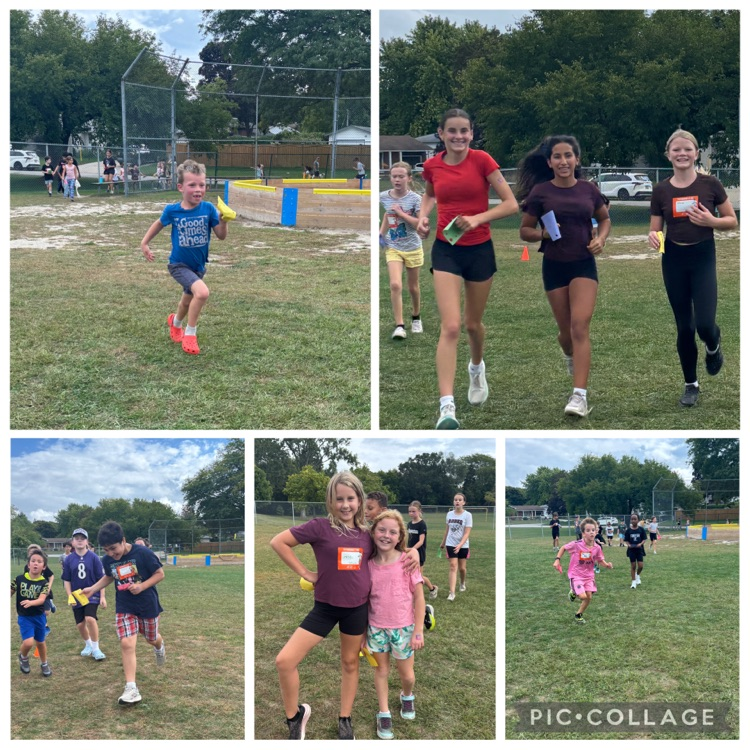 collage of students Participating in Terry fox run 