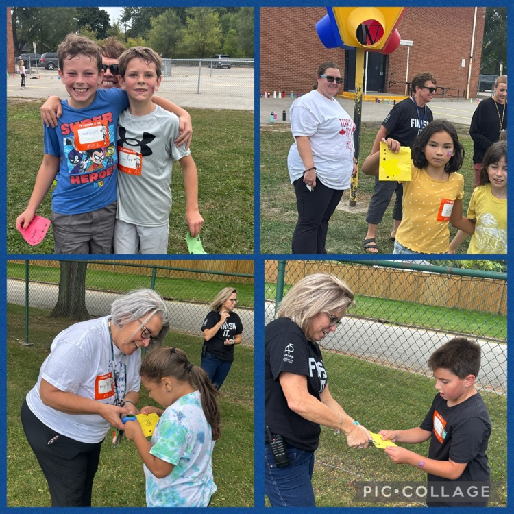 collage of students Participating in Terry fox run 