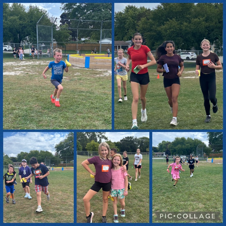 collage of students Participating in Terry fox run 