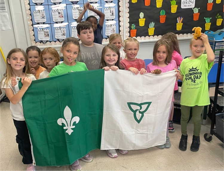 students with flag