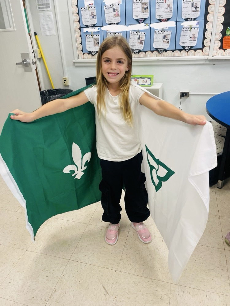 flag and student
