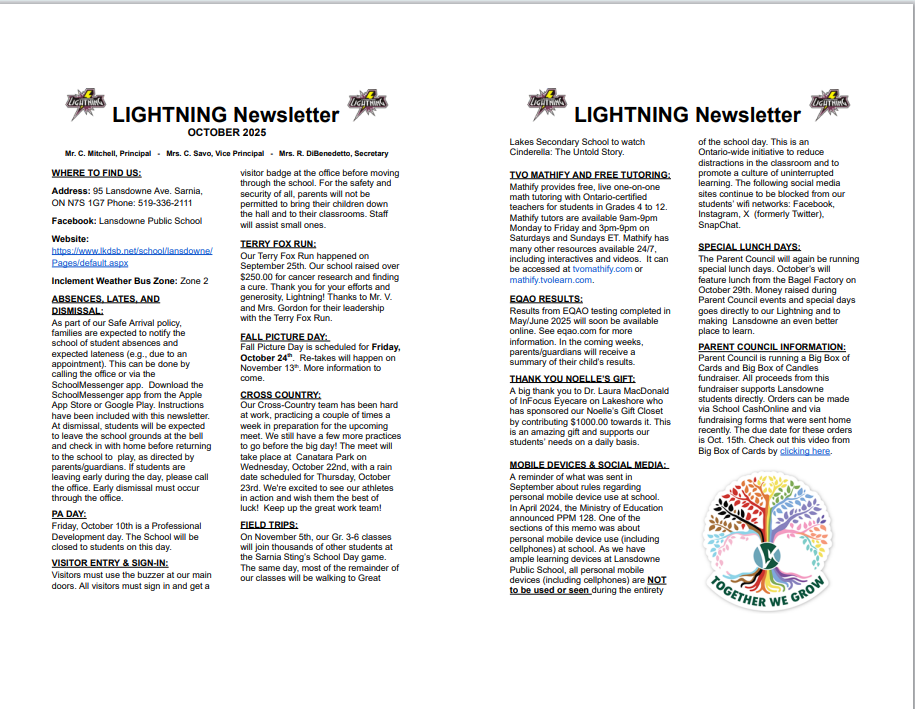 October Newsletter