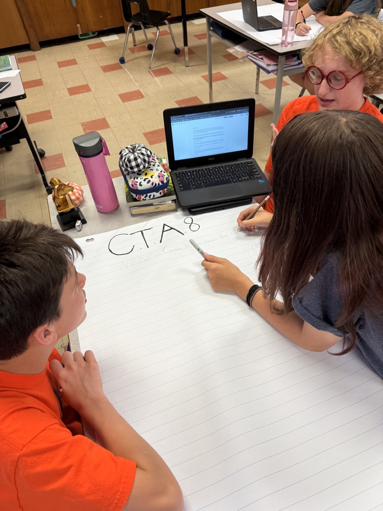 students working in groups 