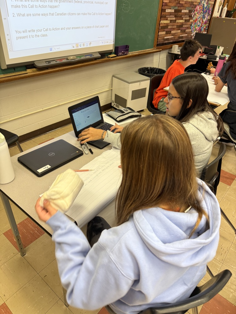 students working in groups 