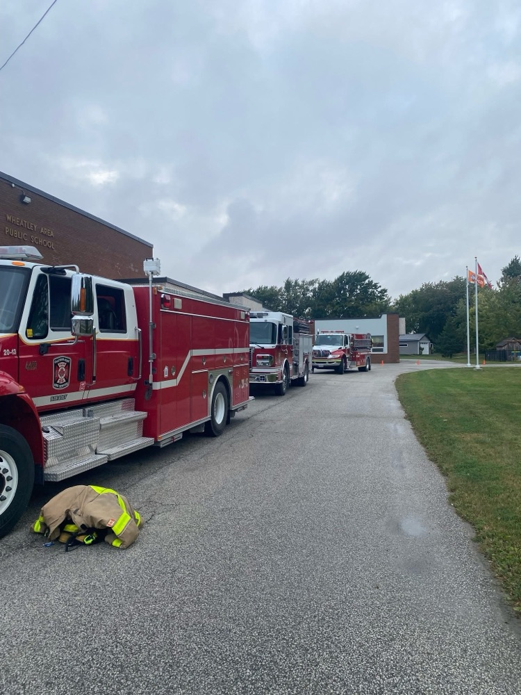 fire truck in front of Wheatley area public school