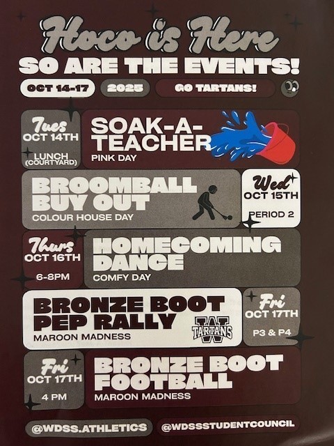 Bronze Boot Schedule of Events