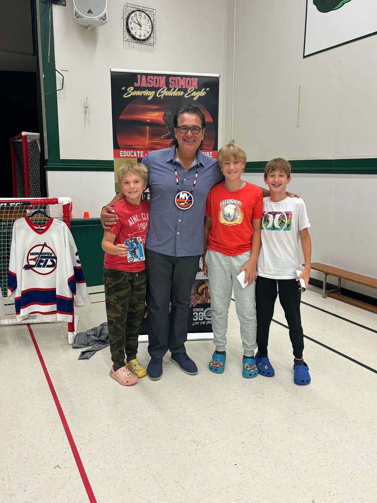 Mr. Simon with Jordan, Tyler and Liam.