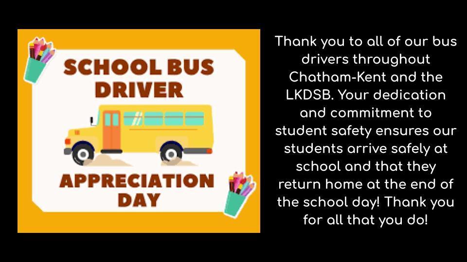 School Bus Driver Appreciation Day