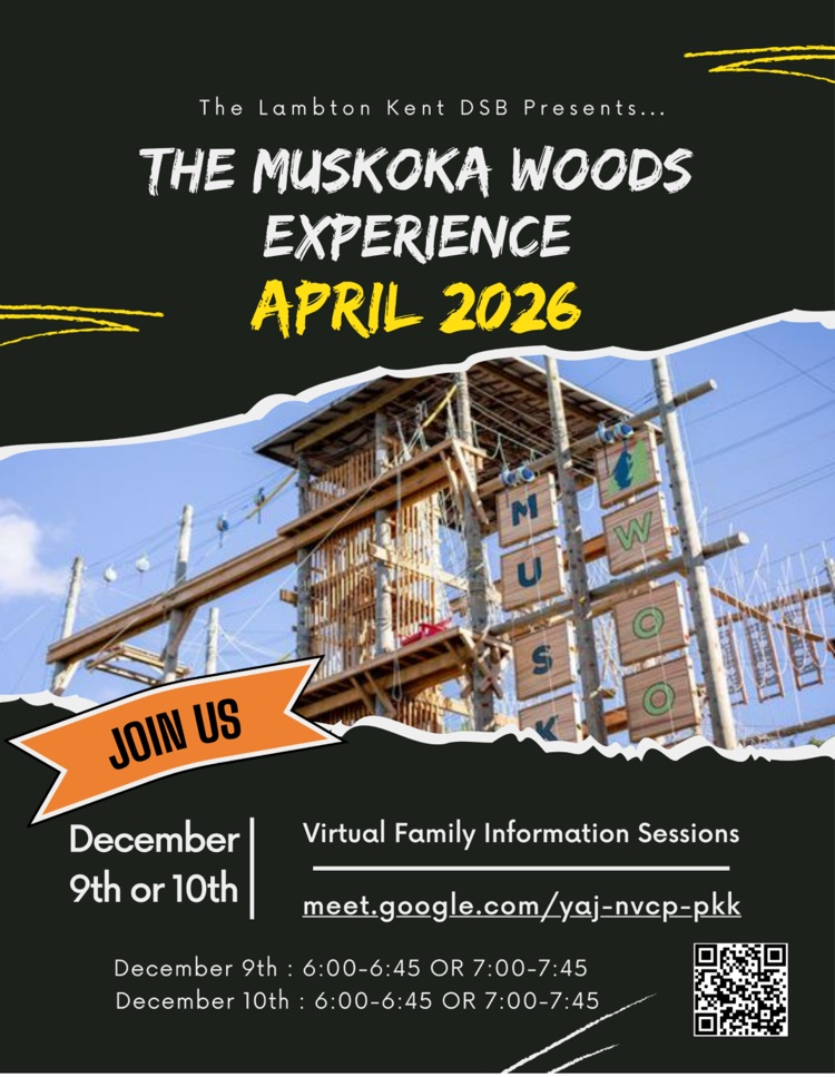 poster for Muskoka Woods parent info night