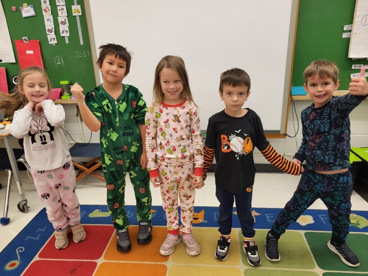 group of students wearing pyjamas 