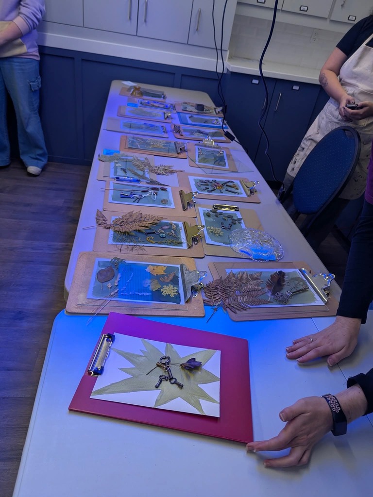 The artwork in process.