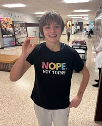 Students made creations using the 3-D printer