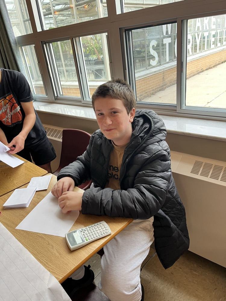 students working on math